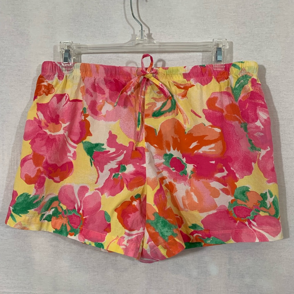 Floral Hawaiian Trooical Hibiscus Shorts Size Large